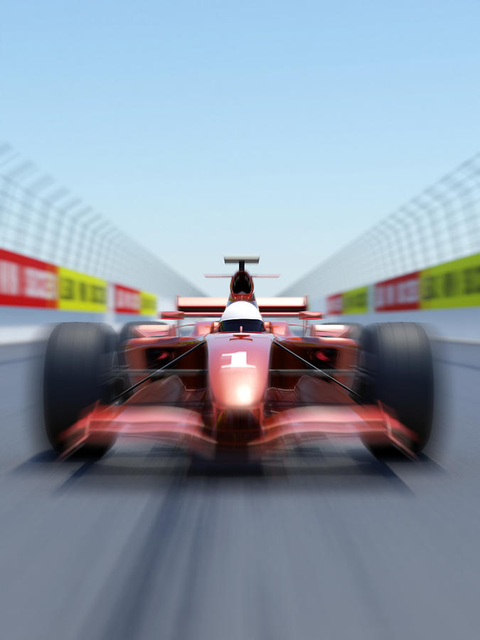 VIbrating view of a open-wheel single-seater racing car racing car on a track Photograph by Mevans