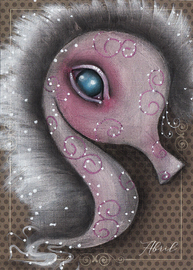 Sea Horse Painting - Vic by Abril Andrade