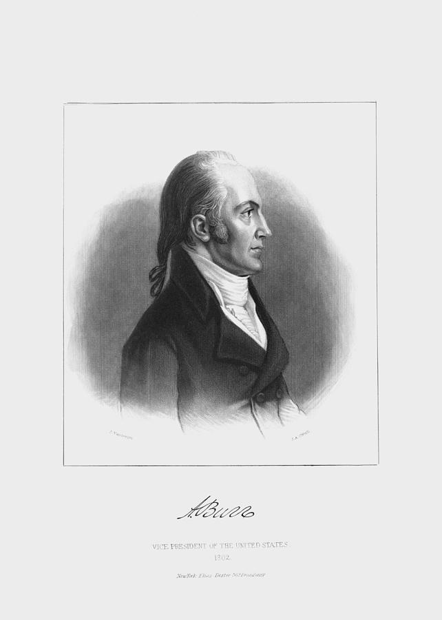 Vice President Aaron Burr Portrait Drawing by War Is Hell Store