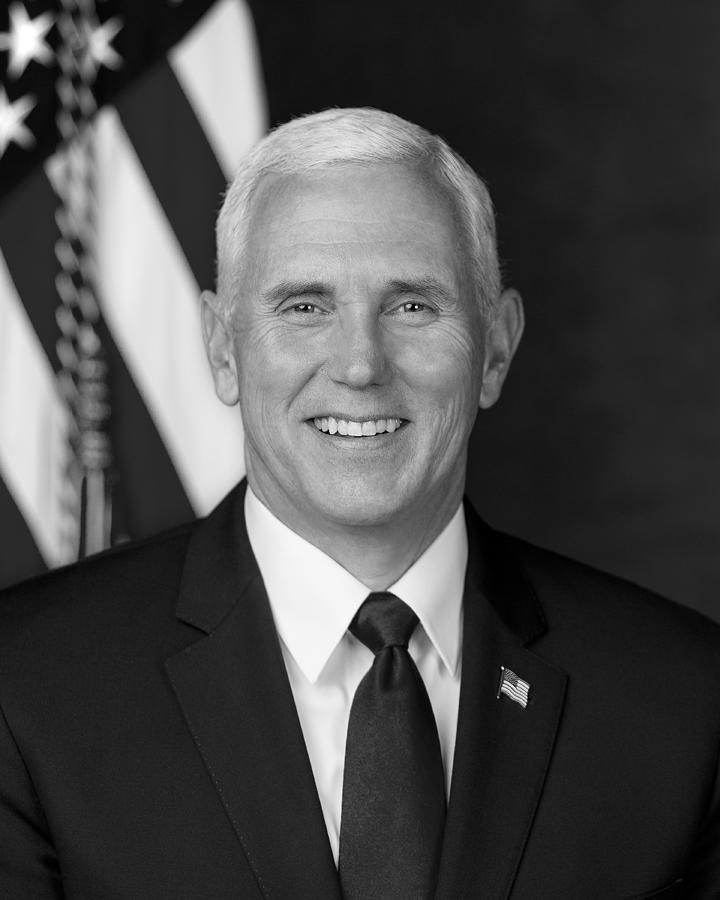 Vice President Mike Pence Official Portrait - 2017 Photograph by War Is Hell Store