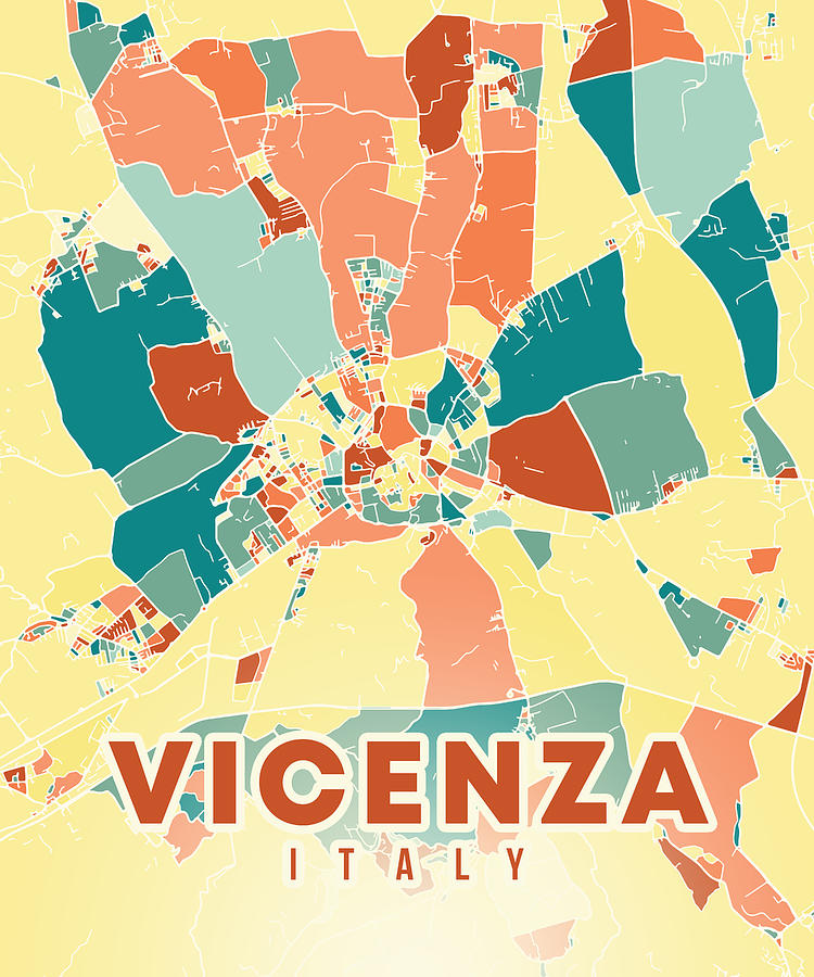 Vicenza Italy Map Digital Art By Alexandru Chirila Fine Art America   Vicenza Italy Map Alexandru Chirila 