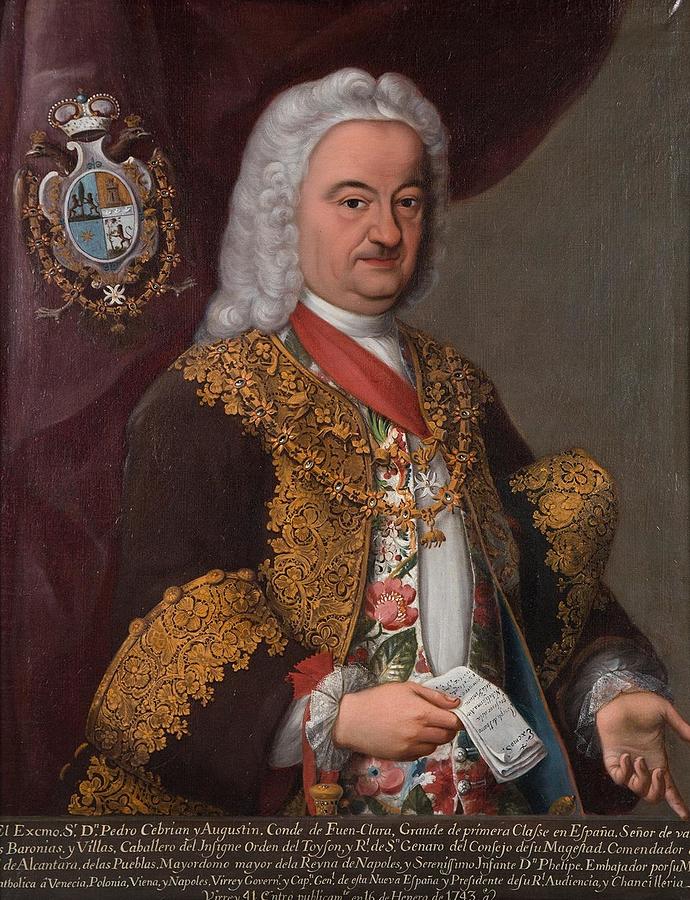 Viceroy of New Spain Pedro de Cebrian y Agustin Virrey de Nueva Espana ...