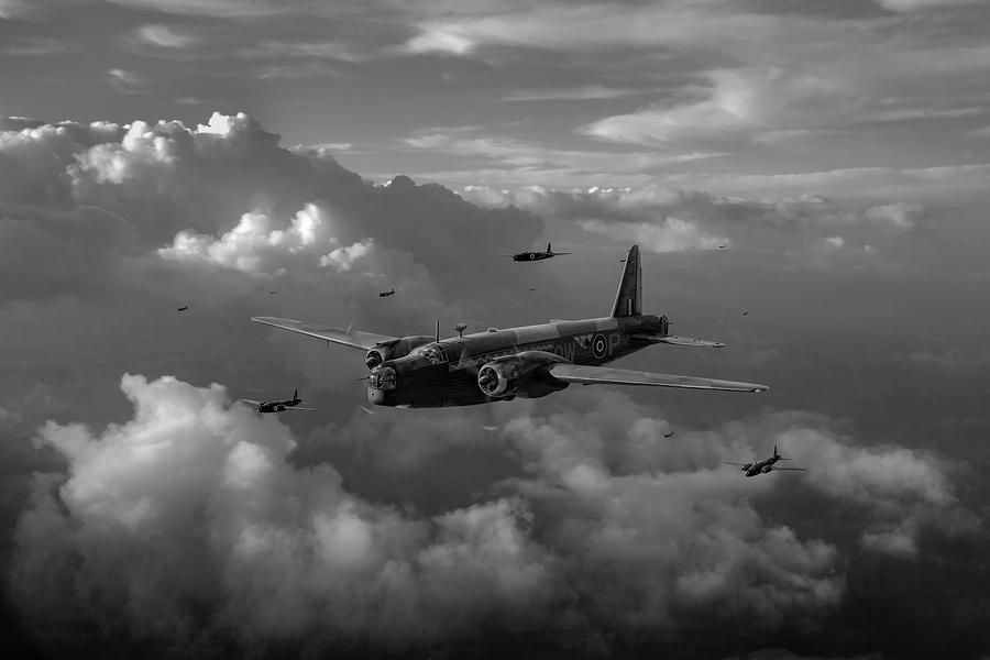 Vickers Wellingtons BW version Photograph by Gary Eason