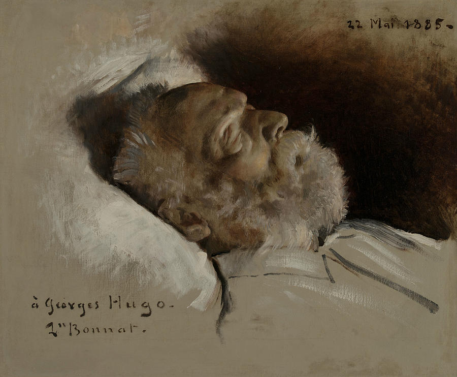 Victor Hugo on His Deathbed Painting by Leon Bonnat