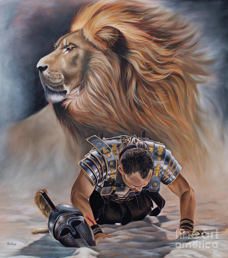 Lion Painting - Victor by Ilse Kleyn