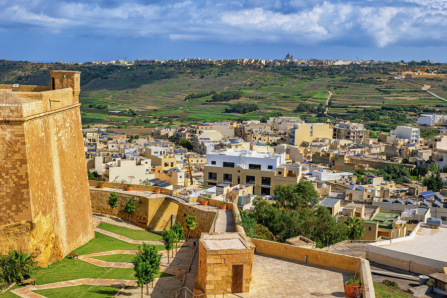 Victoria City In Gozo From Citadel Photograph by Artur Bogacki