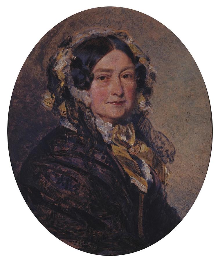 Victoria Duchess Of Kent 1786-1861 Painting By Marshall Claxton 