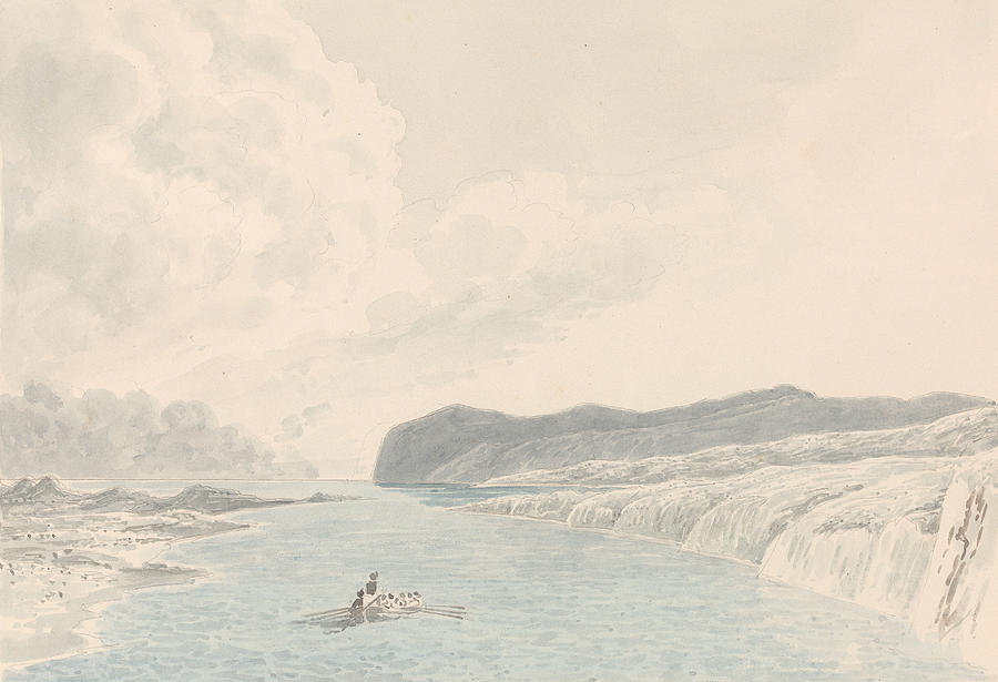 Victoria Headland, Mouth of the Thlew-ee-cho-de-zeth Drawing by Charles Hamilton Smith
