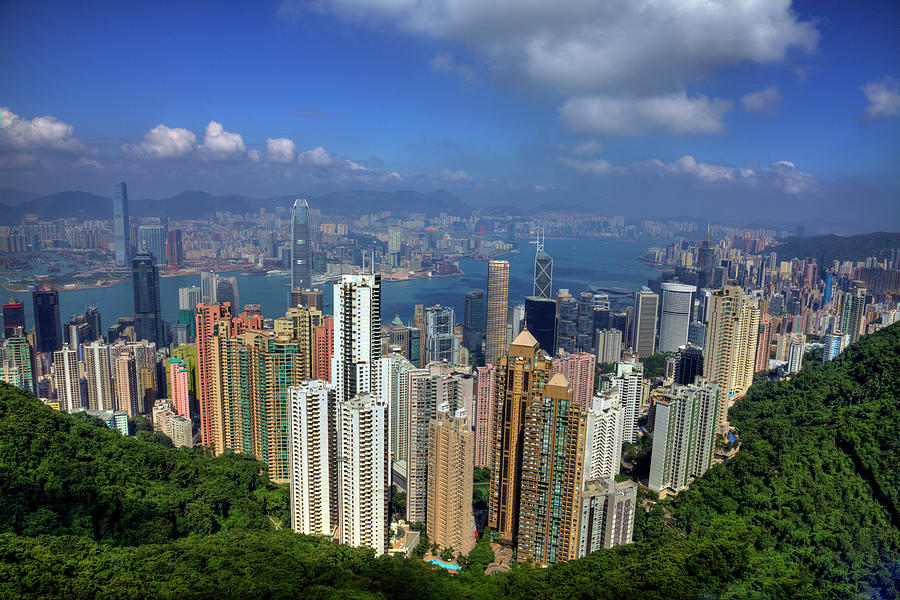 Victoria Peak Hong Kong And Kowloon Photograph by Paul Thompson