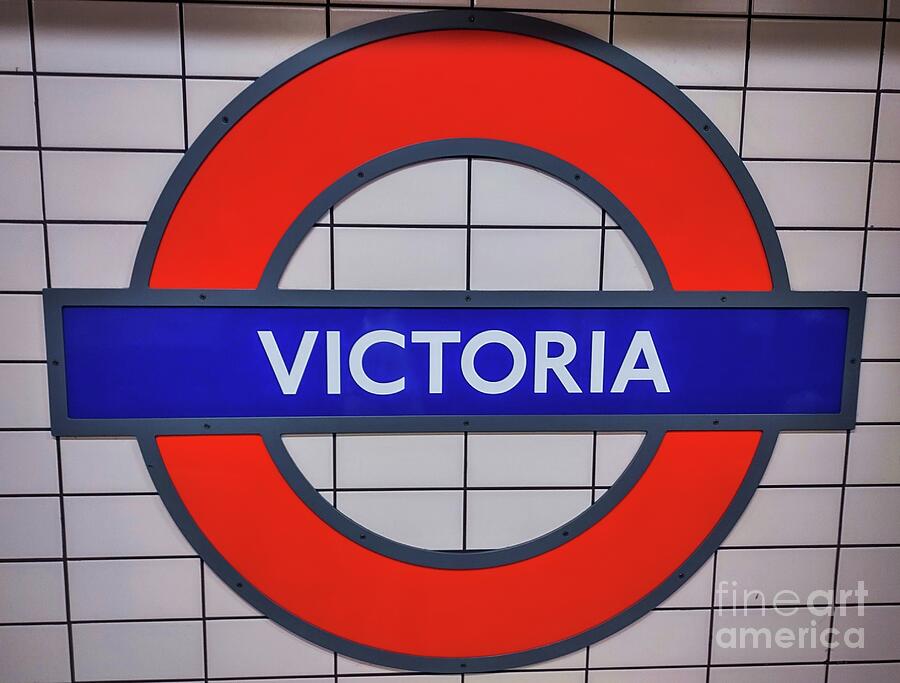 Victoria Underground Station Sign, London Photograph by Marcus Dagan