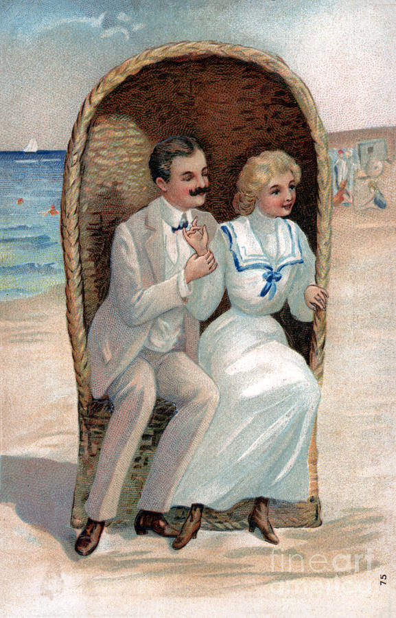 Victorian Beach Romance Illustration Photograph by Sad Hill - Bizarre Los Angeles Archive