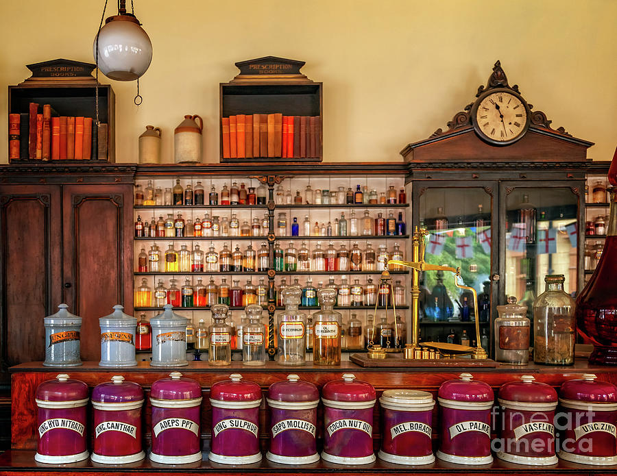 Jar Photograph - Victorian Chemist Shop  by Adrian Evans
