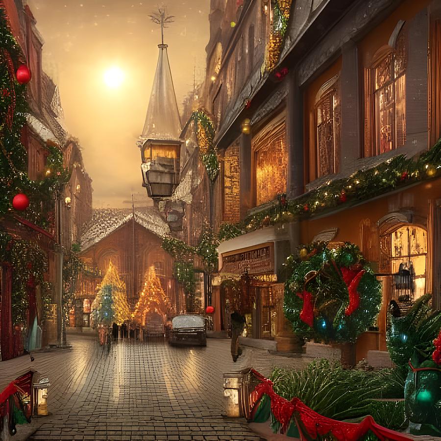 Victorian Christmas Scene Digital Art by Katrina Gunn Victorian Christmas Scene Digital Art by Katrina Gunn