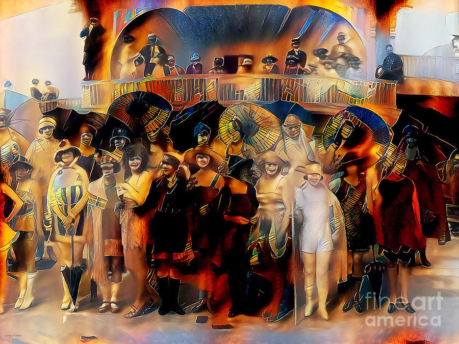 Victorian Era Bathing Beauties in Nostalgic Painterly Colors 20200516 Photograph by Wingsdomain Art and Photography
