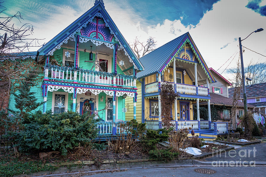 Architecture Photograph - Victorian Gingerbread Cottages 5 by Robert Alsop