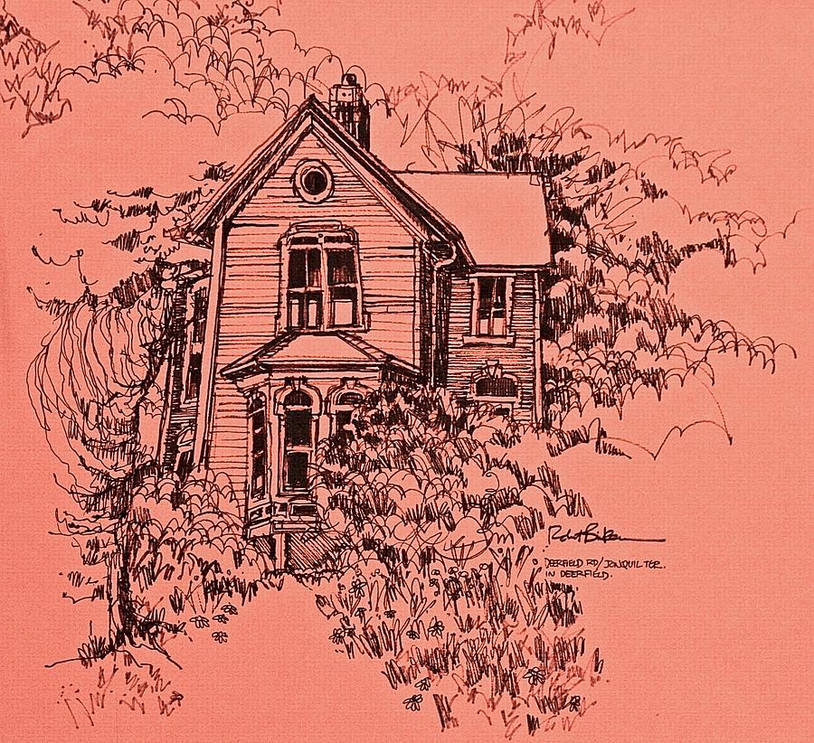 Victorian Home in Deerfield Illinois Drawing by Robert Birkenes