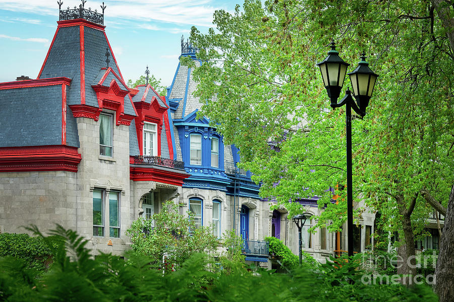 Architecture Photograph - Victorian houses in Montreal by Delphimages Photo Creations