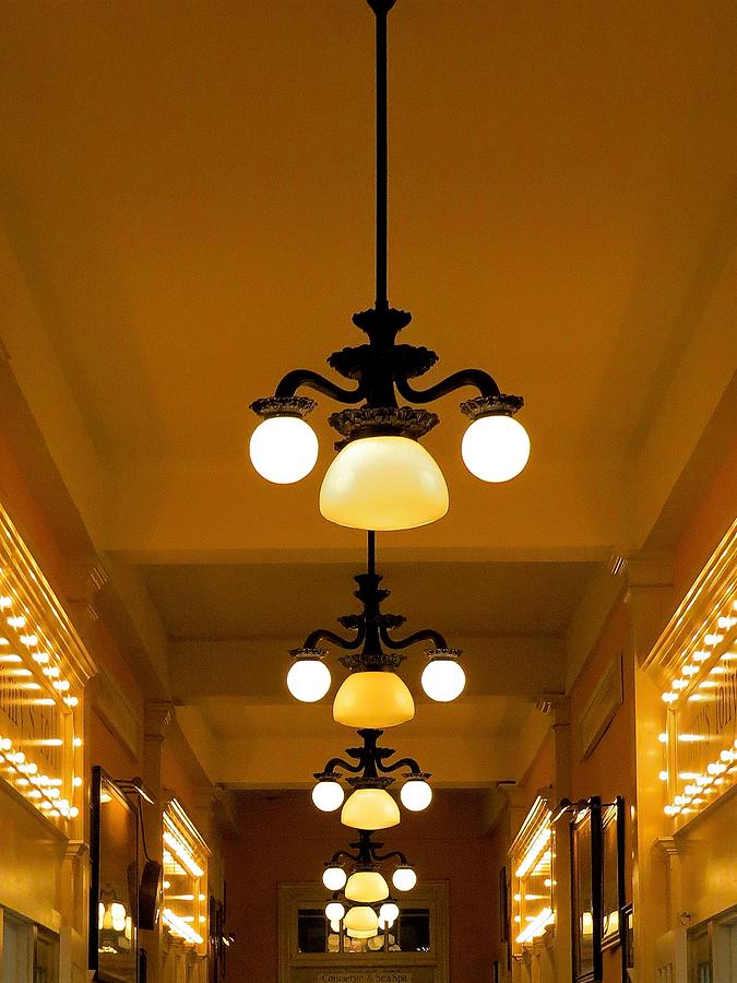 Victorian Lighting at Congress Hall in Cape May Photograph by Linda Stern