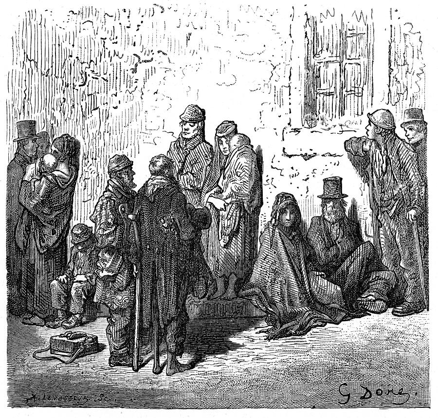Victorian London - Waifs and Strays Drawing by Duncan1890