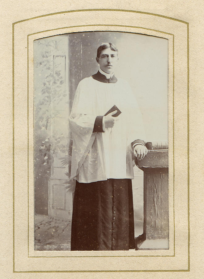 Victorian Priest Old Photograph Drawing by Duncan1890