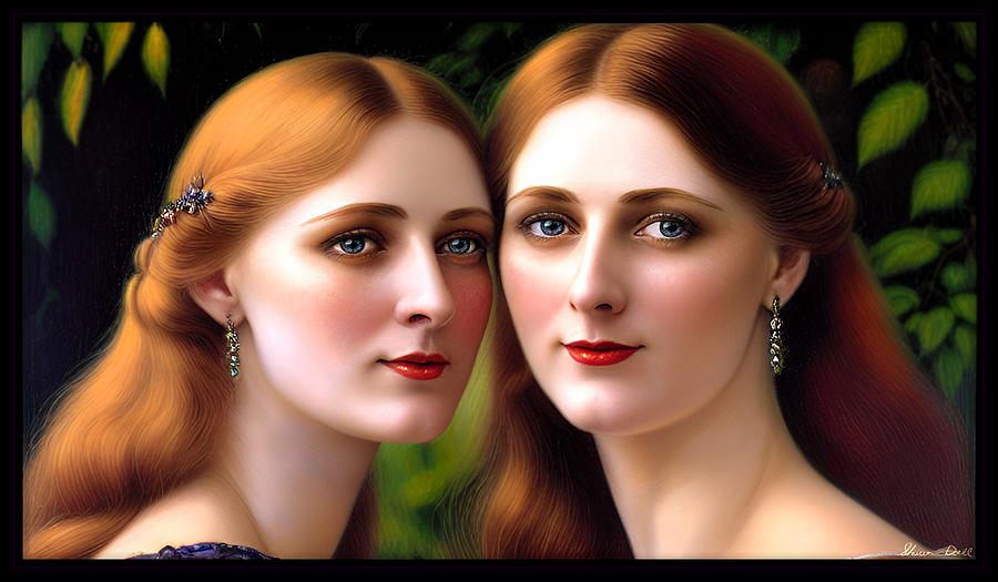 Victorian Sisters Digital Art by Shawn Dall