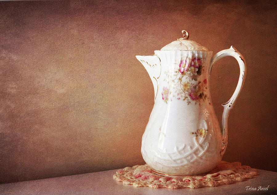 Victorian Style Coffee Pot Digital Art by Trina Ansel