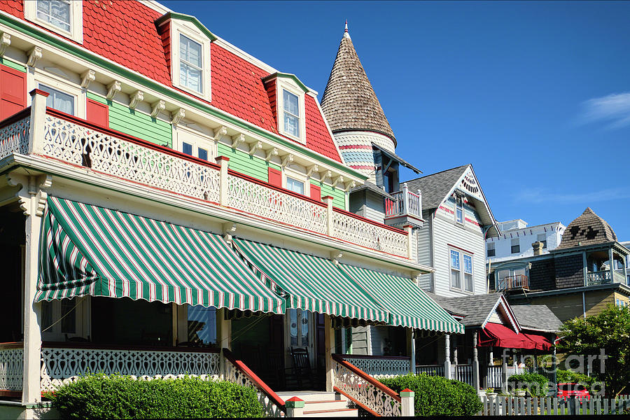 Victorian Style Houses On Ocean Street, Cape May, New Jersey Photograph