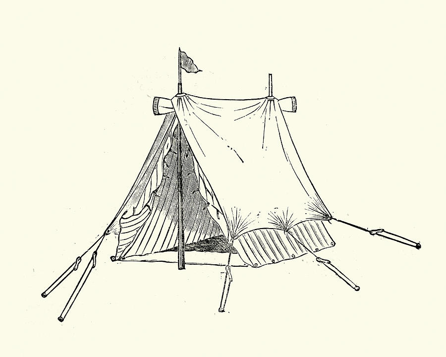 Victorian Tent, 19th Century Drawing by Duncan1890