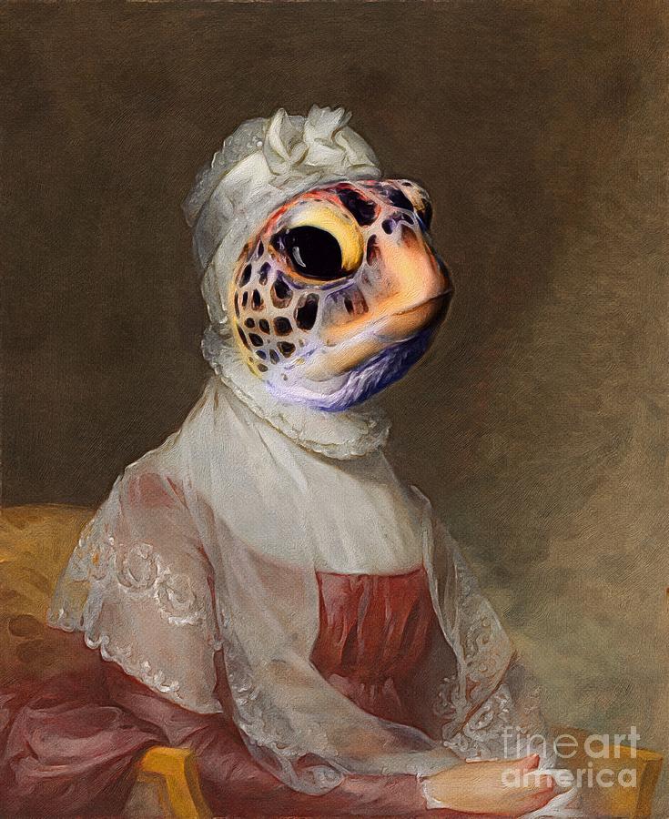 Victorian Turtle Digital Art by Zelda Tessadori