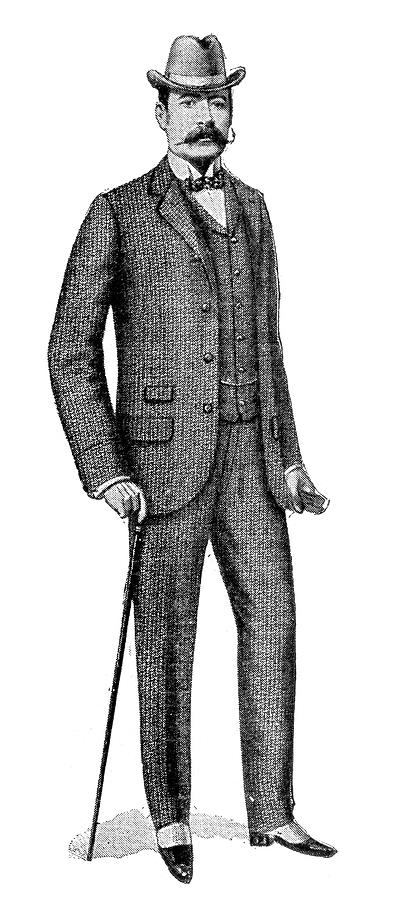 Victorian Tweed Suit Drawing by Duncan1890