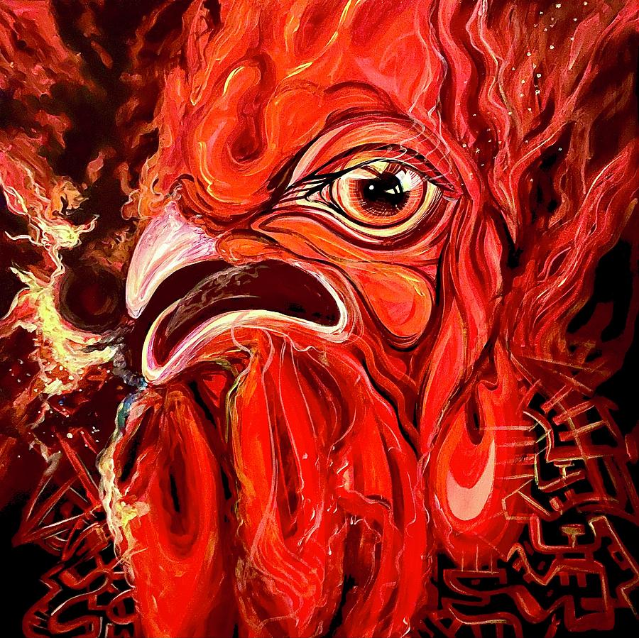 Victorious Cock Painting by Yelena Tylkina