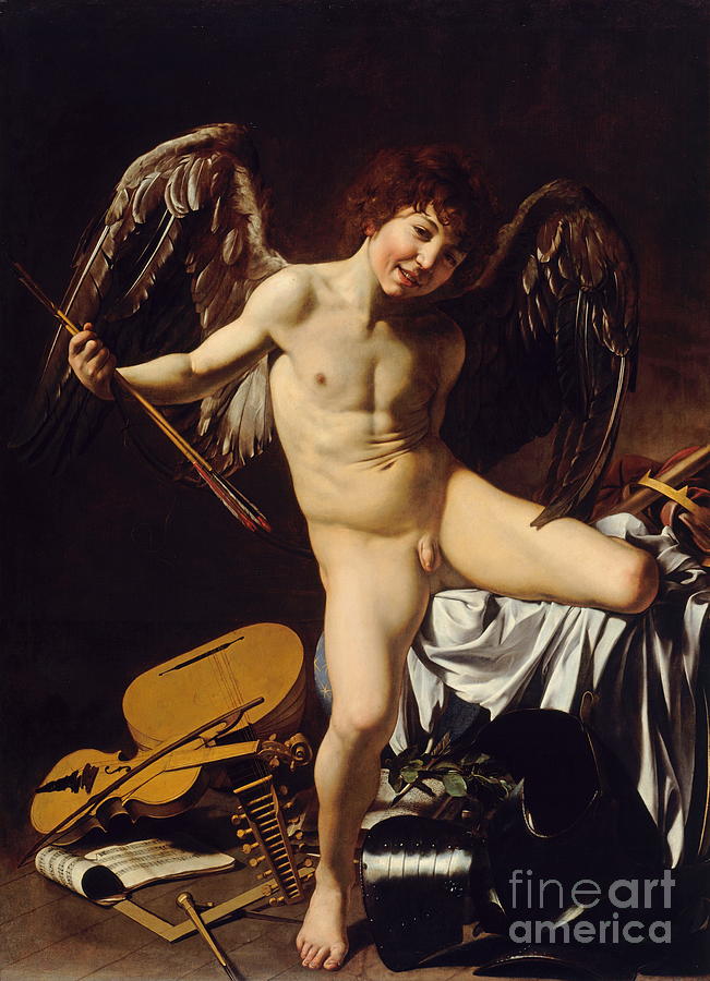 Victorious Cupid Painting by Michelangelo Merisi da Caravaggio