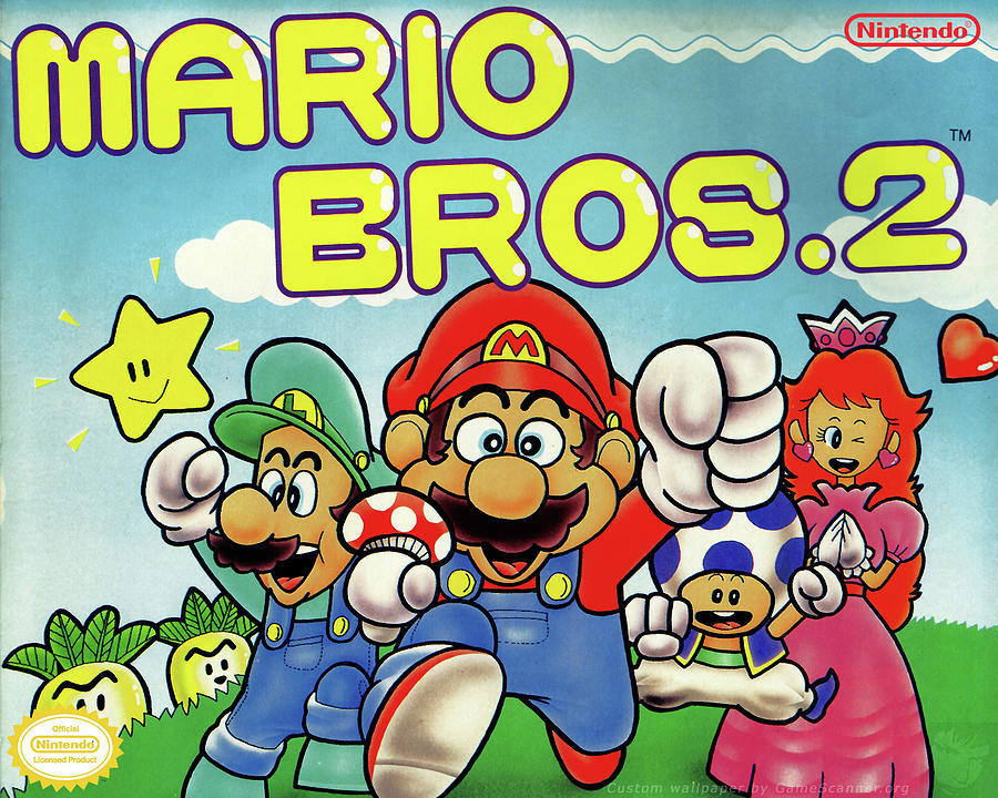 Video Game Super Mario Bros. 2 Mario Luigi Toad Princess Peach Digital