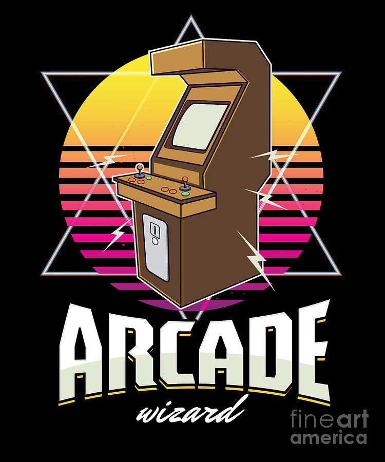 Arcade Wizard Gaming Gamer Anniversaire Homme Console hipster rétro geek jeux 
