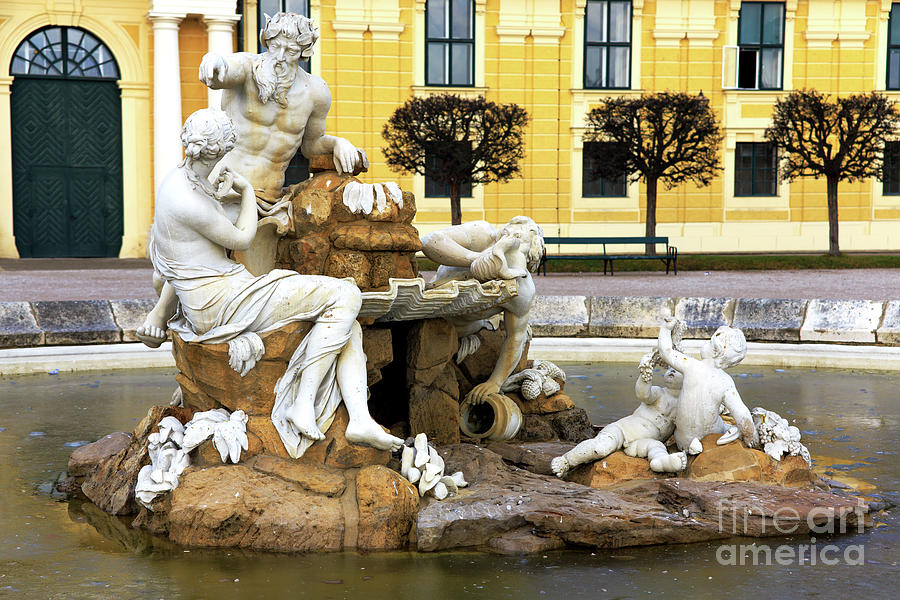 Vienna Schonbrunn Palace Fountain Photograph by John Rizzuto