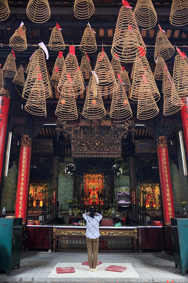 Vietnam, Incense coils inside temple Photograph by Michele Falzone