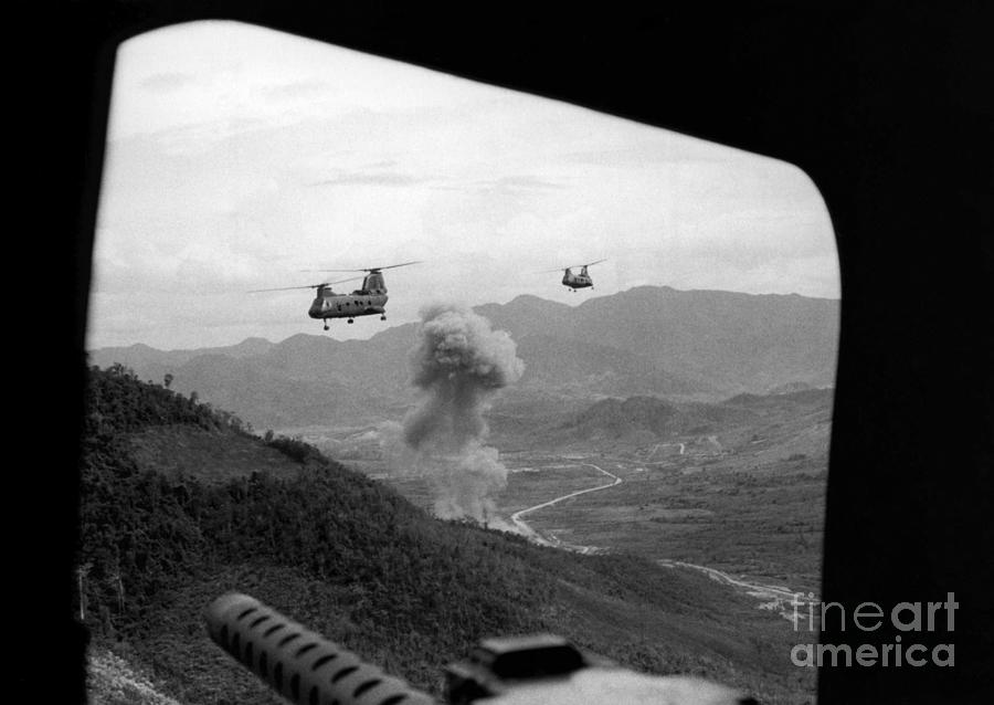 Vietnam War Helicopters, 1968 Photograph by Mike Servais