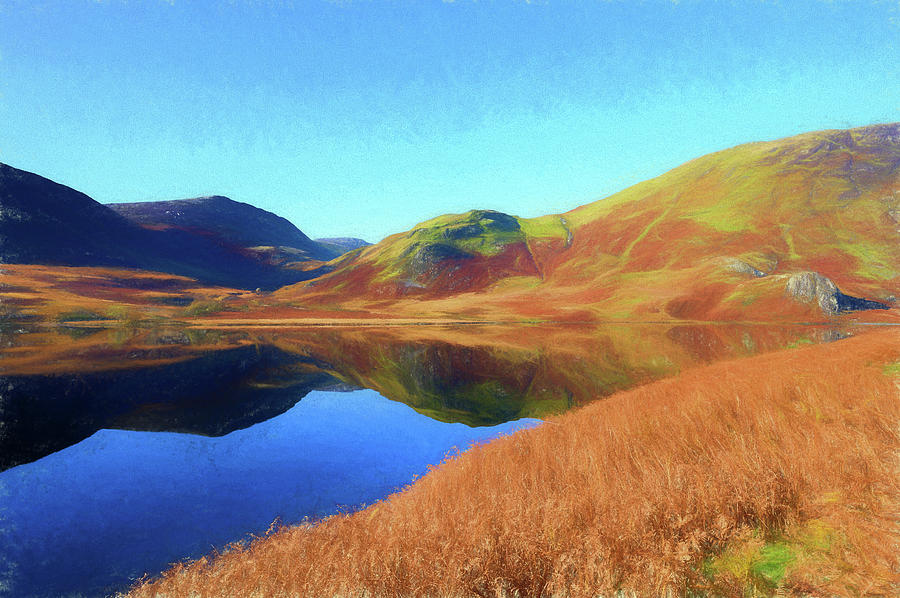 View across Crummock Water 2 Digital Art by Roy Pedersen