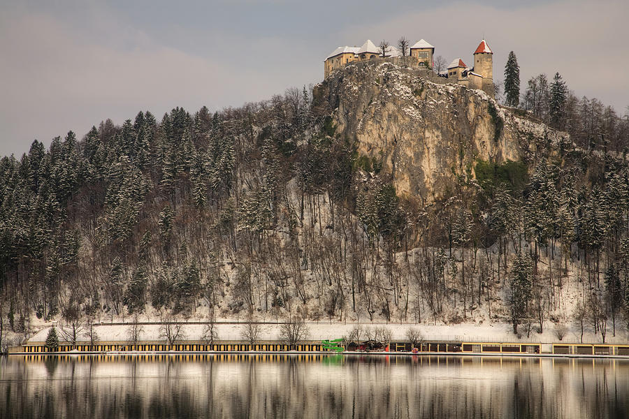View across Lake Bled , Slovenia . Photograph by Ian Middleton
