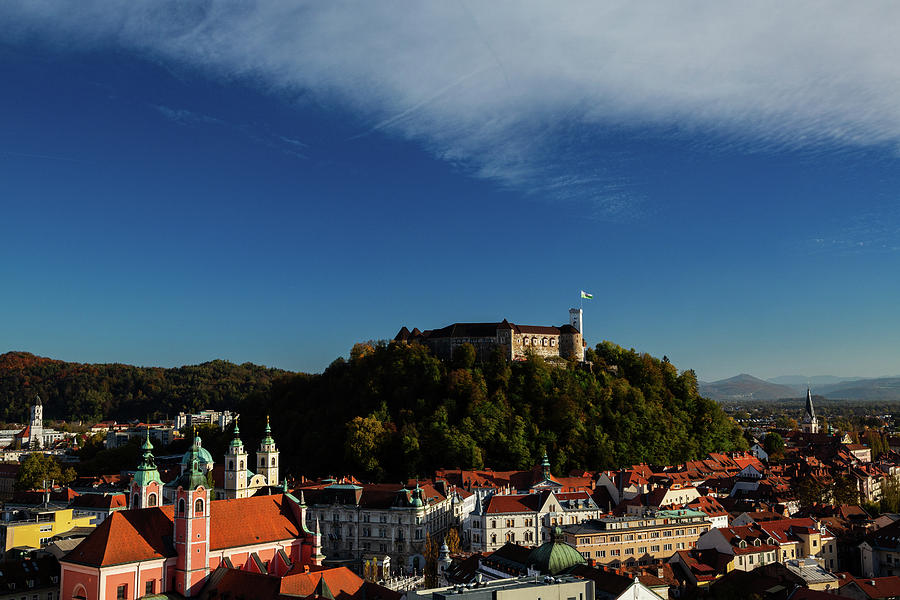 View across Ljubljana city Photograph by Ian Middleton