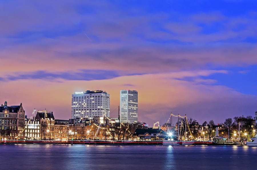 View Across the River in Rotterdam Photograph by Frans Blok