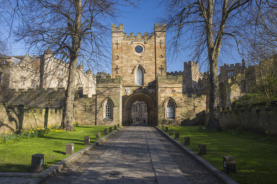 View along drive to the Gatehouse of Durham Castle, Durham, County Durham, England, UK Photograph by David C Tomlinson