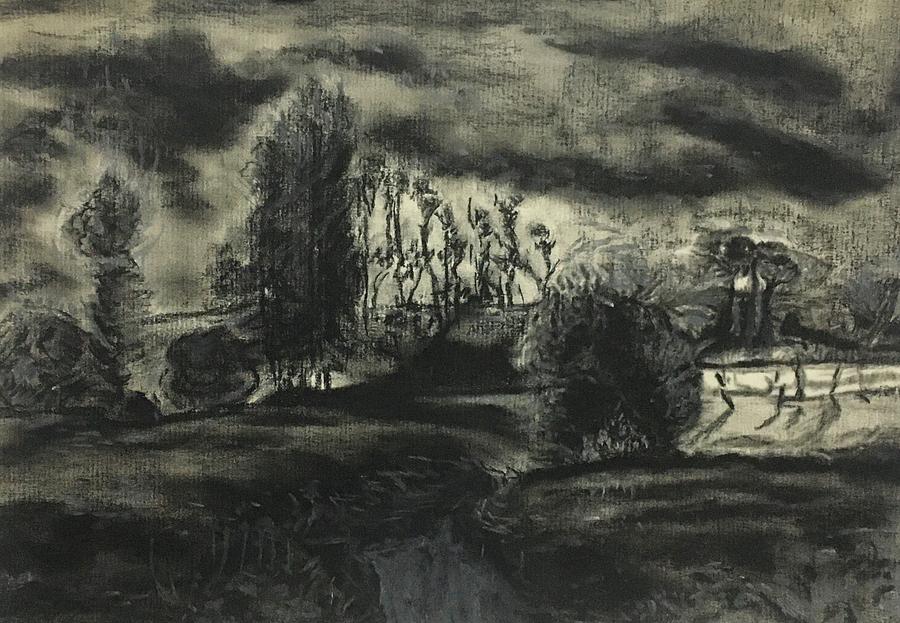 View at Rouelles, Le Havre, 1858 by Val Resh