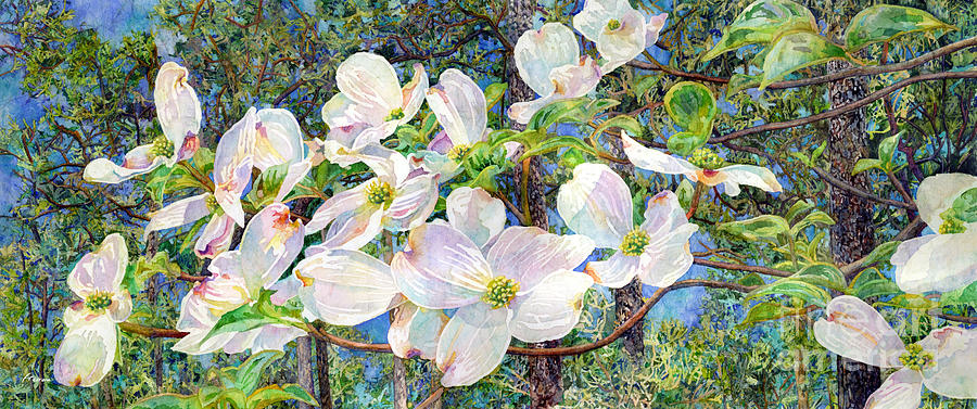 View Beyond Dogwood-flowering Dogwood Painting