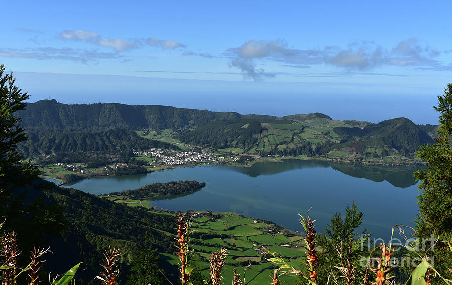 View Down to the Lakes at Sete Cidades in Sao Miguel Photograph by ...