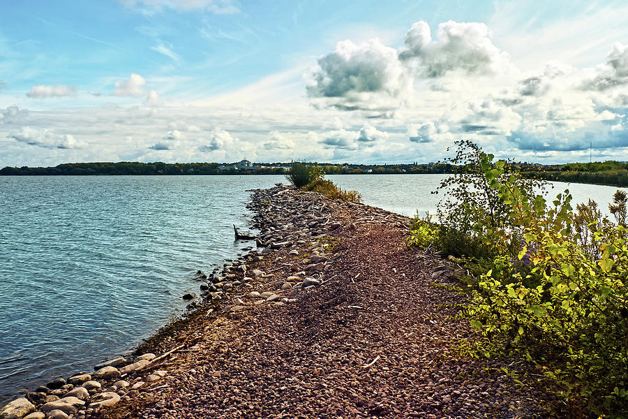 View from a breakwall on Onondaga Lake Photograph by Debra Millet