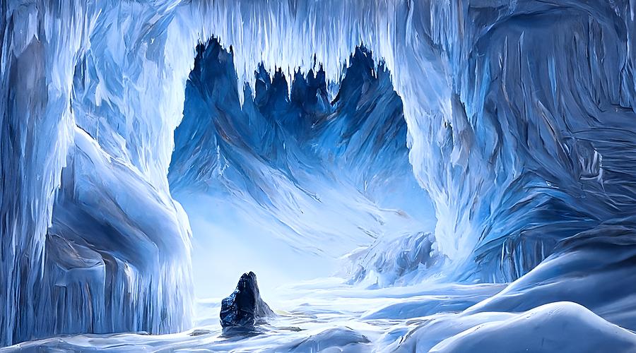 View From An Ice Cave Digital Art by Beverly Read