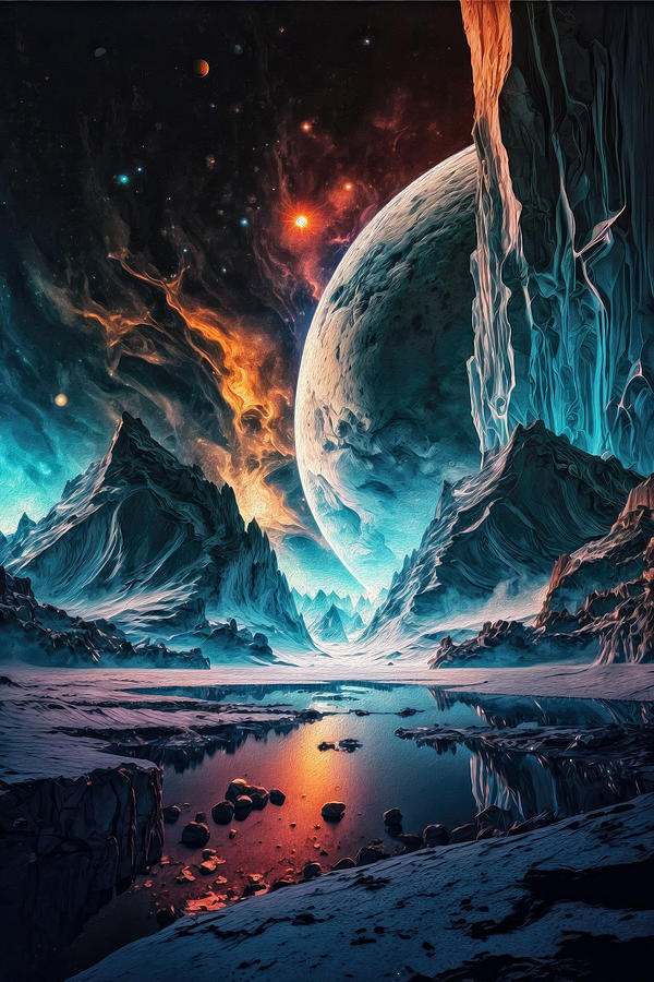 View From an Icy World Digital Art by John Cooke - Fine Art America