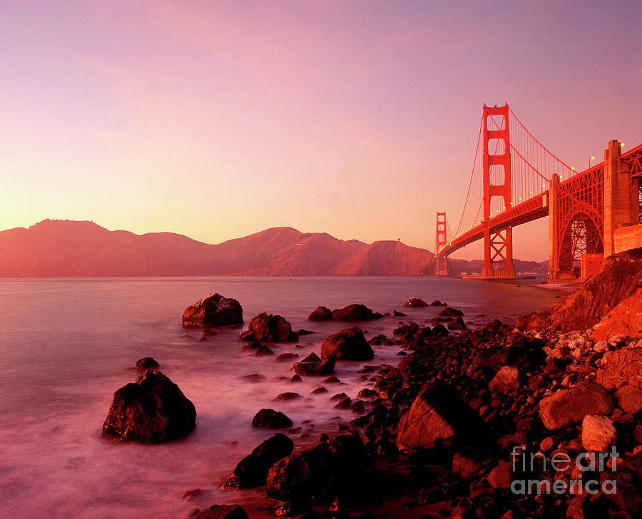 View From Baker Beach The Golden Gate Bridge  Photograph by Jim Corwin
