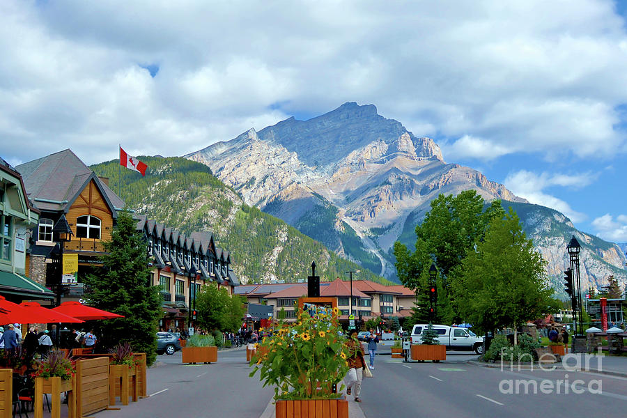 View From Banff Avenue Photograph by Nina Silver